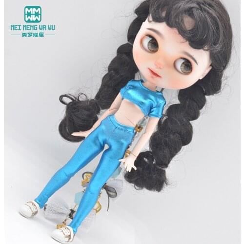 Blyth doll clothes Fashion shiny sportswear suit for 28-30cm Azone doll accessories Girls gift
