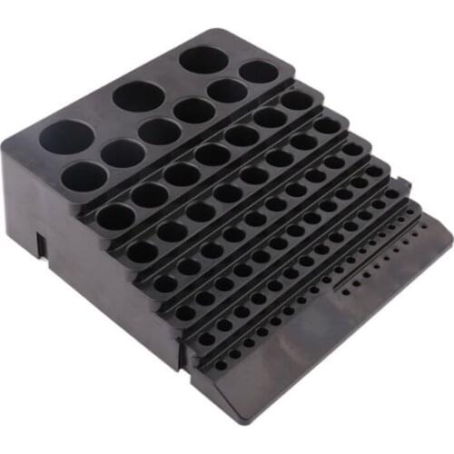 Black Drill Bit Storage Box Milling Cutter Drill Finishing Holder Organizer Case D08D