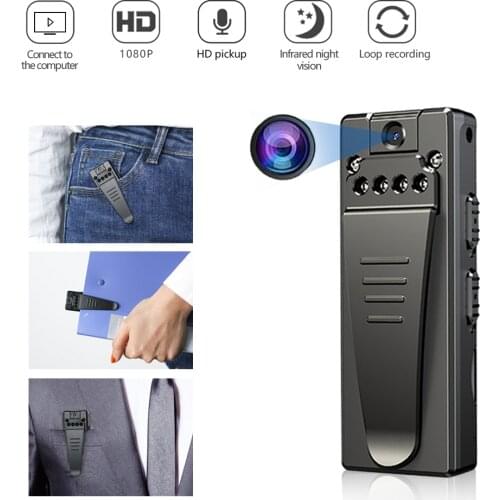 Mini Digital Camera Body Camera HD Micro Cam Magnetic Snapshot Loop Recording Camcorder 1080 HD Loop Recording Sport Video Cam