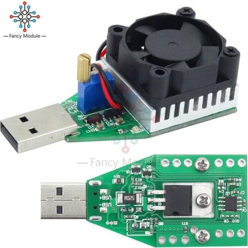 15W DC 3V-21V Electronic Test Load resistor USB Interface Battery Discharge Capacity Tester with Fan Adjustable Current Module