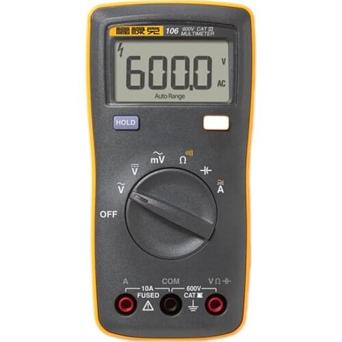 Fluke 106 mini multímetro digital escala automática para ac/dc tensão resistência capacitância frequência ciclo de trabalho test