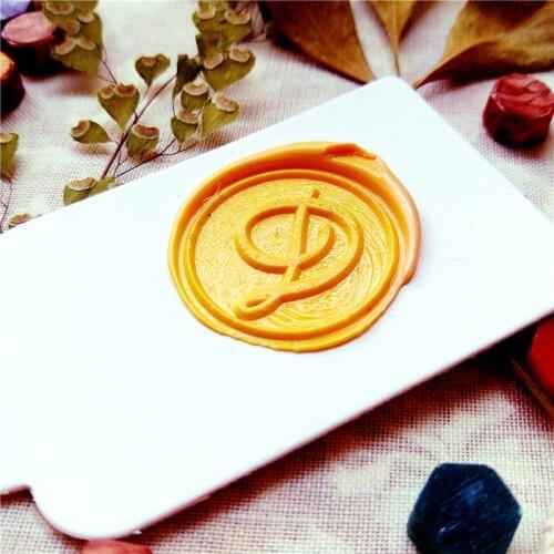 Korea letter wax seal stamp head separated with wooden handle