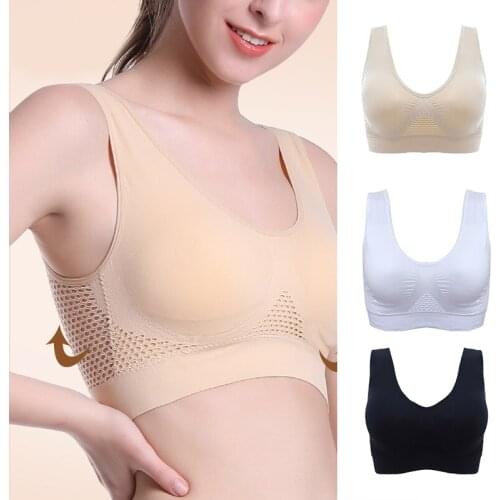 Hot Liftup Air Bra Womens Girls' Yoga Sports Underwear with Hollow Up Back Wireless Padded Bralette AIC88