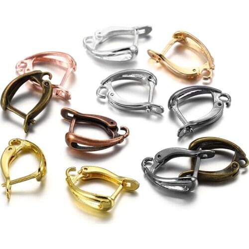 Copper Material 11*18mm 12pcs French Ears Hooks Clasp Nickle Free Anti-Rust Earring Clasp Clip Hooks For DIY Jewelry Findings