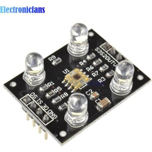 TCS230 TCS3200 Color Recognition Sensor Detector Module DC 3-5V Input Color Sensor Color Recognition Module for Arduino DIY