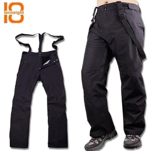 TENNEIGHT Outdoor Winter Ski Pants Men Fleece detachable ski pants waterproof Warm Hiking Camping Snowboard Pants Snow Trousers