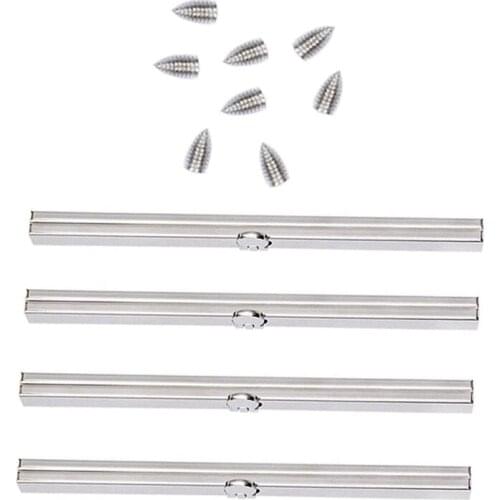 LMDZ Practical 4 Pieces Clasp Lock Packs -DIY Leather Craft Metal Purse Frame Kiss Clasp Lock 7.48Inch ,Bag Supplies for Beginne