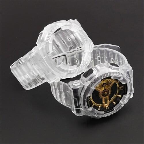 Resin Strap Case for Casio G-Shock GA-110/100/120/140 GD-100/110/120 GLS-100 GAX-100 Replacement Watch Band Bracelet Accessories