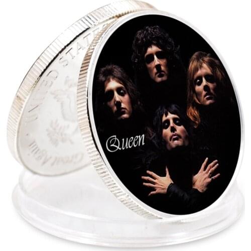 Queen Silver Coin Commemorative Challenge Coins Collectibles Eagle Back for Christmas Gift