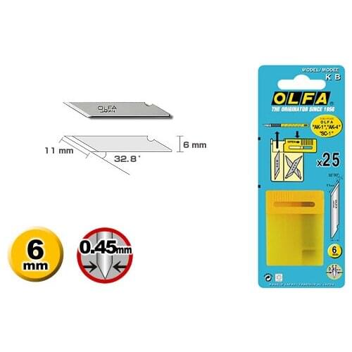 MADE IN JAPAN OLFA KB O.45MM blades standard professional art knife Carving Replacement Genuine FOR FOR AK-1 AK-1/5B AK-4