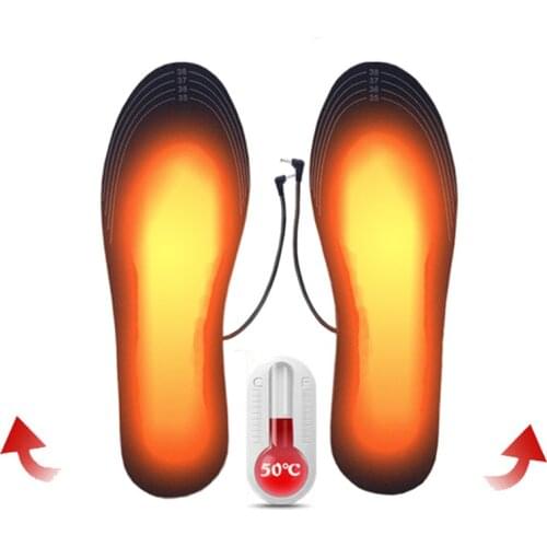USB Heated Shoe Insoles Feet Warm Sock Pad Mat Electrically Heating Insoles Washable Winter Warm Thermal Insoles Unisex