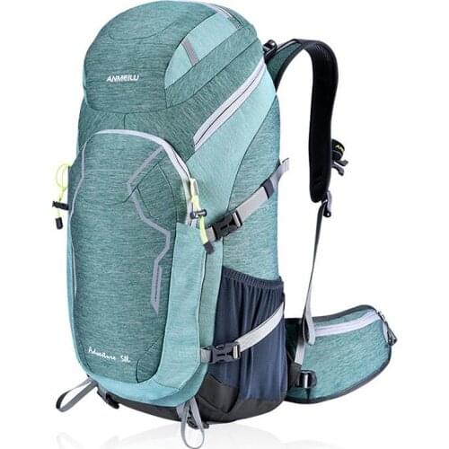 BOW TAC 50L Travel Backpack Reflective Waterproof Lightweight Backpack Large Capacity Hiking Rainproof Outdoor Camping Backpack