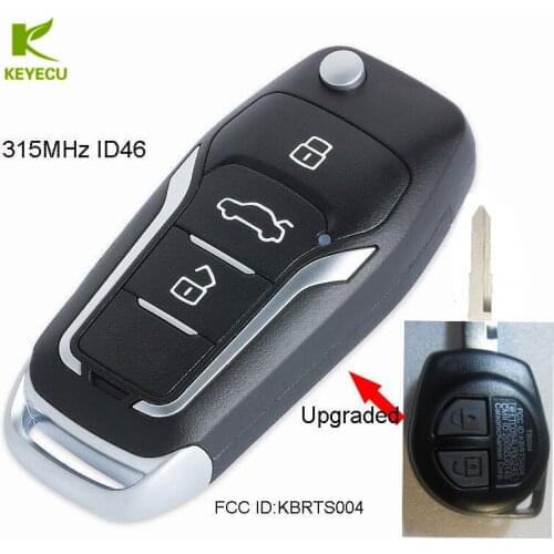 KEYECU Replacement Upgraded Flip Remote Key 315MHz ID46 for SUZUKI SWIFT SX4 ALTO VITARA IGNIS JIMNY Splash Door Lock 2006-2010