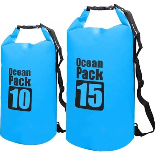 10L 15L Waterproof Floating Dry Bags Portable Camping Drift Bags Water Resistance Super Light Outdoor Rafting Tools storage bag