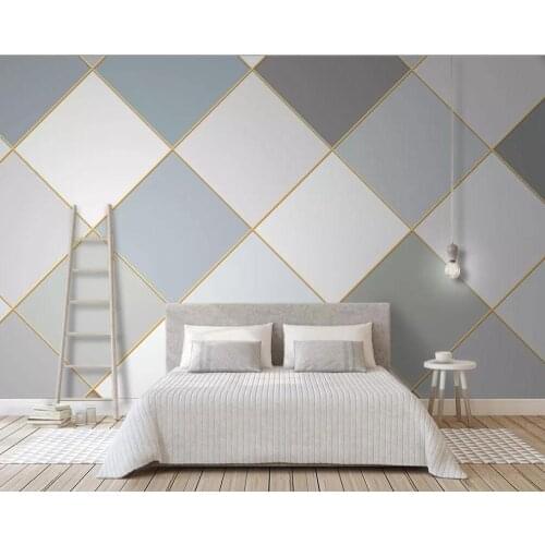 Custom 3D mural wallpaper Nordic simple square color block geometry TV background wall painting decorative painting