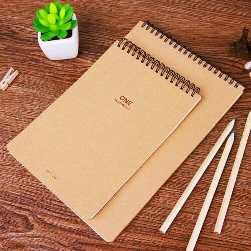 4pcs A93 retro creative student kraft paper coil factory wholesale custom stationery notebook diary