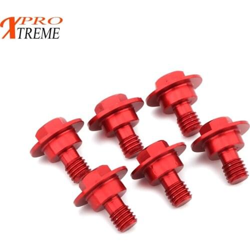 CNC Aluminum 6PCS Front Fork Guard Bolt Screws For HONDA CR85R CR85RII CRF150R CRM250AR CRF250L CRF250M CRF250R XR250 XR400
