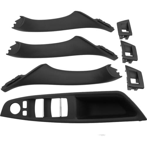 7Pcs Interior Inner Door Handle Pull Trim Grip Cover for BMW F10 F11 F18 F30 520i 525i 5-Series Left Hand Driving Car Styling