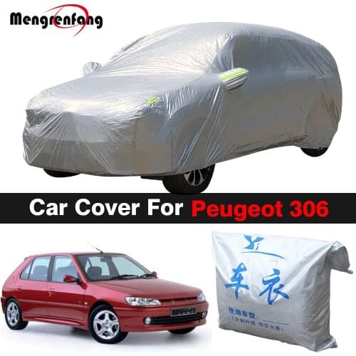 Full Car Cover Outdoor Anti-UV Sun Shade Rain Snow Dust Resistant Auto Cover For Peugeot 306 Sedan Hatchback Wagon