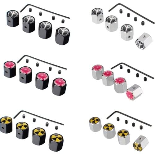 Car Styling Anti Theft Valve Stem Caps Tire Air Caps For Volkswagen Golf Volvo Nissan Mitsubishi Toyota Jeep Mercedes W210 W211