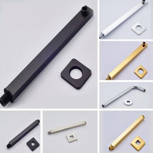 Free Shipping Multi-style Wall Mount Ceiling Mount Shower Arm Shower Holder Brass Square Round Shower Head Pipe