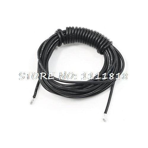 Black 20AWG High Temperature Working Glass Fiber Silicone Wire 3M