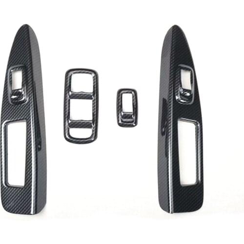 For Ford Fiesta 2009-2013 Left Hand Drive Car Door Armrest Window Lift Switch Cover Trim Inner Styling Accessory 4pcs