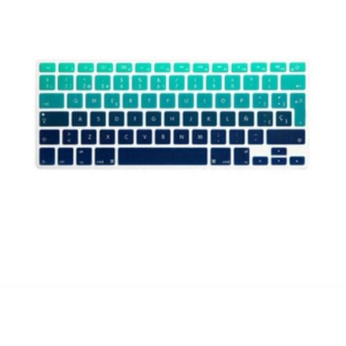 Euro Spanish Font water Dust proof keyboardX50 cover for macbook air 13 protector Gradual change colors pro 13 15 retina