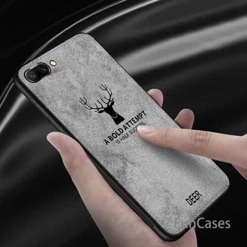 Classic Fabric Deer Cloth Matte Case For Huawei Honor 8 Lite 9 10 Note 10 Play V9 V10 Nova 2S Nova 2 Lite Y6 Y7 Y5 Prime 2018