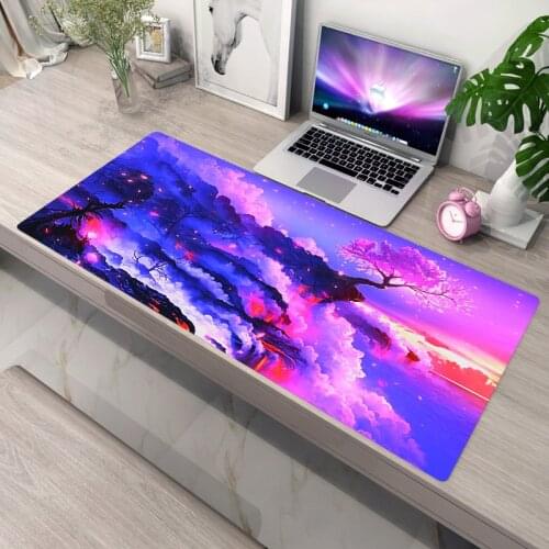 Anime Keyboard Pad Cherry Blossom Flower Mouse Pad Desk Mat Large Gaming Mousepad Gamer Padmouse Mouse Pad Xxl Flower Mause Pad