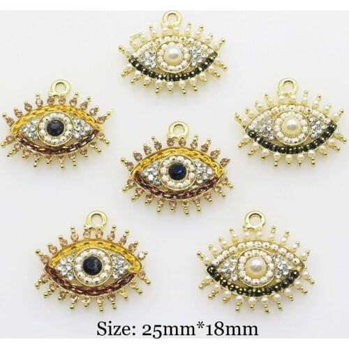 Fashion 25*18mm two-color horse eye metal button Diamond Wedding hair bow germent flower ccenter diy accessories Handcraft 10pcs