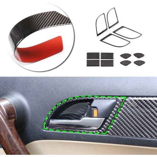Ca Carbon Fiber Interior Door Panel Door Handle Bowl Frame Cover Sticker Trim For Honda CRV 2007 2008 2009 2010 2011