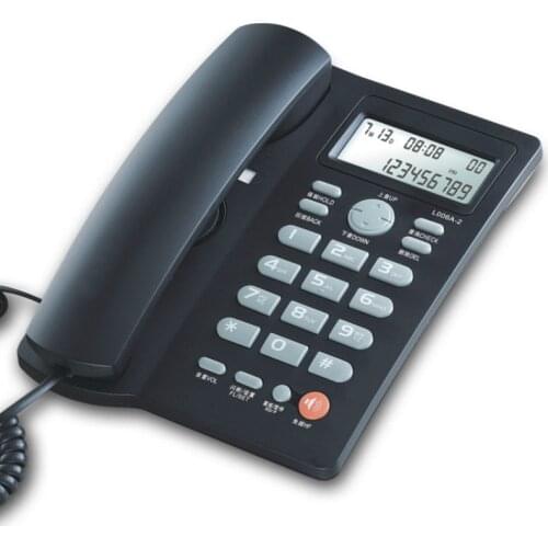 Desktop Corded Telephone with Caller ID Display, Wired Landline Phone for Home/Hotel/Office, Adjustable Volume, Real Time Date W