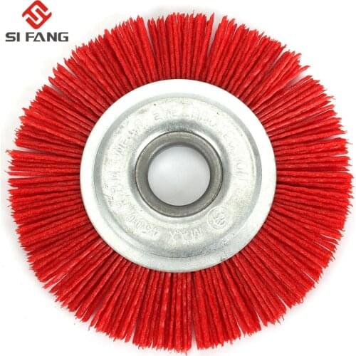 100mm Nylon Wheel Brush Abrasive Wire Grinding Polishing Brush Bench Grinder For Wood Furniture Metal