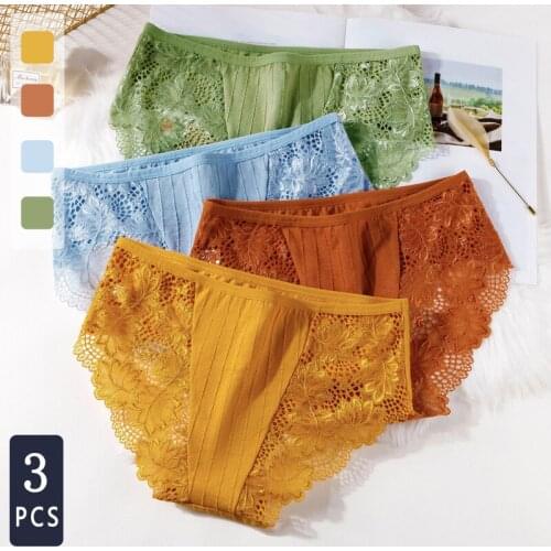 Norns Sexy Lace Underwear New Style Japanese Girl Panties Hollow Ladies Underpants Cotton Female Seamless Briefs