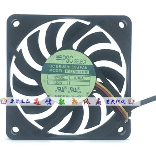 Original 7CM 7010 large air volume CPU cooling fan 12V .10A P1127010LB1F 3 lines