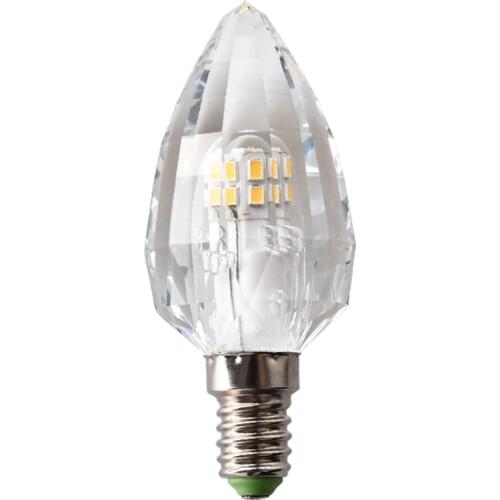 New LED diamond light bulb E14 small screw mouth transparent crystal bulb light source decorative lighting candle energy saving