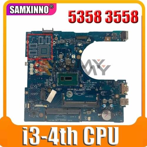 Original Laptop motherboard For DELL Vostro 5358 3558 3758 I3-4005U Mainboard CN-0730VM 0730VM AAL10 LA-B843P SR1EK VGA