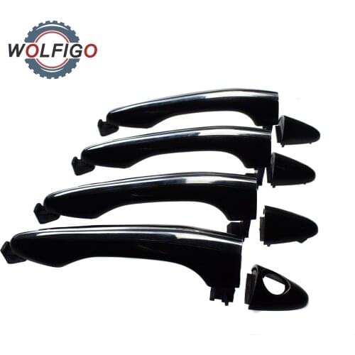 WOLFIGO Front Rear Left Right Plastic Exterior Door Handle For 2012-15 Kia Optima 826622T000 826522T000 826514C010 82652-2T000