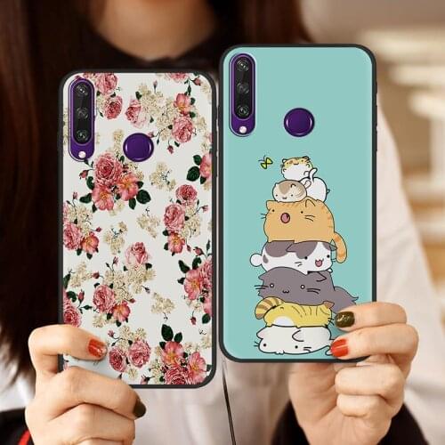 Shockproof Full wrap Phone Case For Huawei Y6P Cartoon Anti-dust New Fashion Design Original Frosted