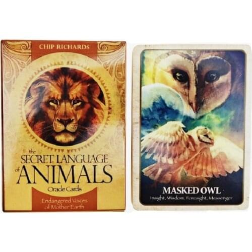 The Secret Language of Animals Oracle Card Full English Classic Board Games Card Imaginative Divination Game Tarot Card With PDF