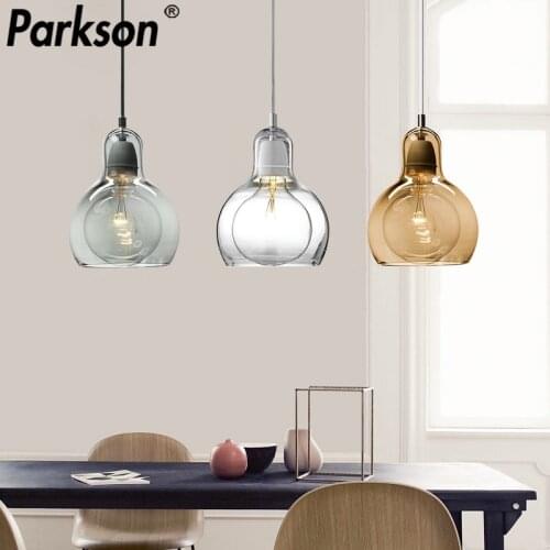 Nordic Modern Glass Pendant Light LED light Bulb Pendant Lamp Fixtures Living/Dining Room Restaurant Bar Hanging lamp Home Deco