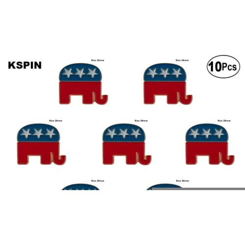 U.S.A Elephant Badge Lapel Pin Flag badge Brooch Pins Badges 10Pcs a Lot