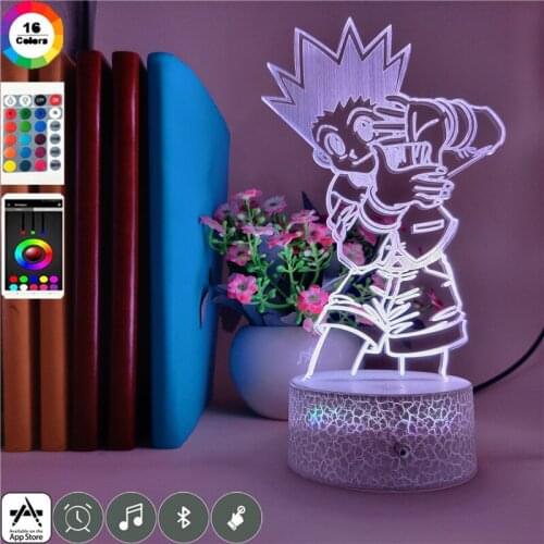 Anime 3D Night Light LED Atmosphere Nightlight Hunter X Gon Freecss Figure Desk Lamp for Room Decor Kids Gift Dropshipping
