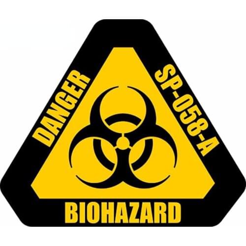 13cm x 11cm for Biohazard Warning Label Auto Bumper Window Car Stickers Anime Vinyl Car Wrap Waterproof 3D Decal