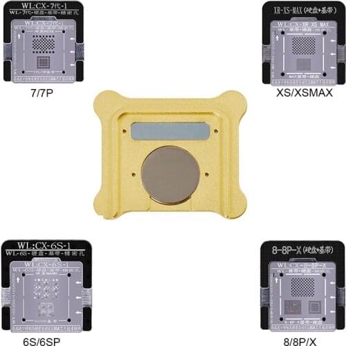 WL Hard Disk Baseband IC Chip BGA Reballing Stencil for Phone 6s 6sp 7 7P 8 8P X XS XSMAX XR Plant Tin Steel Net With Base