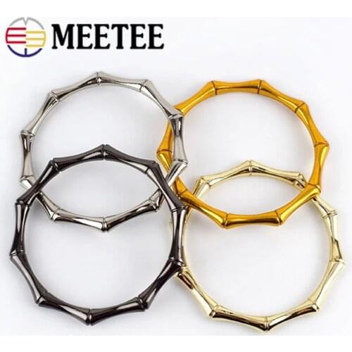 2Pcs 90cm Metal Bamboo Handles Buckles for Women Bag Strap Buckle Chain Snap Hooks DIY LeatherCraft Hardware Accessories F1-67