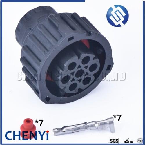 1set 7pin 1.5MM BU-STE KPL CIRCULAR DIN HOUSINGS Female Connector 968421-1 967650-1with cable Sheath 965786-1/965783-1