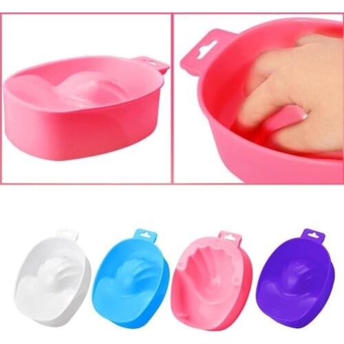 1 PC Nail Art Hand Wash Remover Soak Plastic Bowl DIY Salon Nail Spa Bath Treatment Manicure Tool 12.2 x 17cm