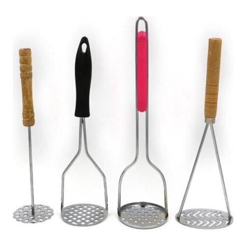 4 styles Heavy Duty Stainless Steel Potato Masher Creative Home Kitchen Vegetable Tools Supplies Potato Ricers Supplies